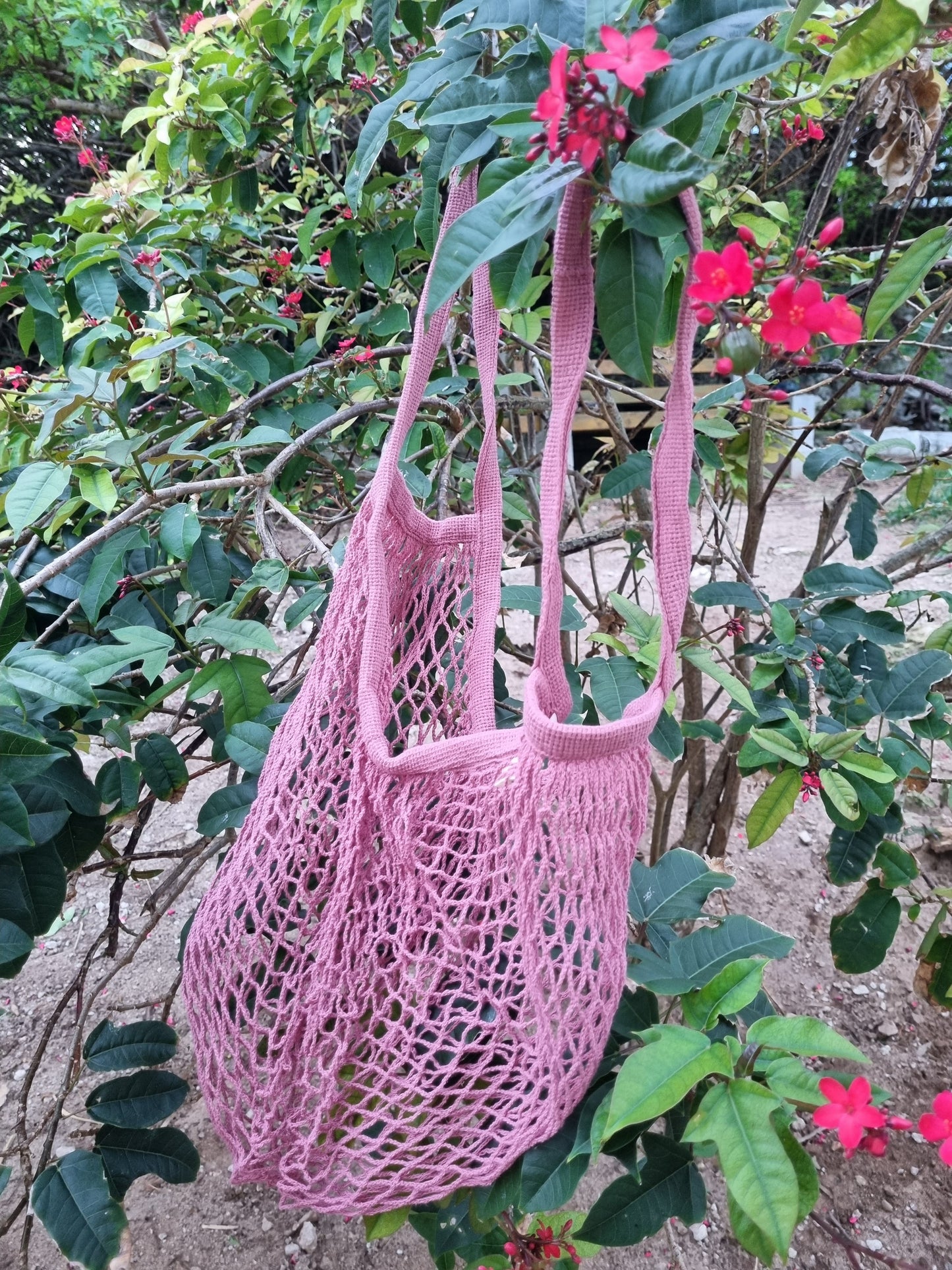 Mesh Shopping Bag- Long Handles