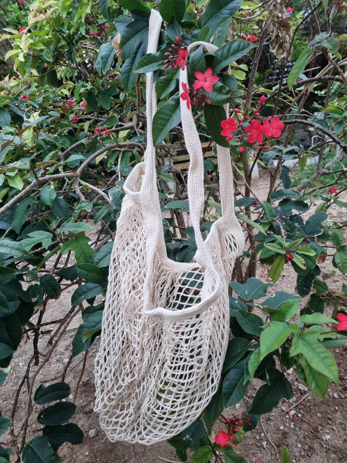 Mesh Shopping Bag- Long Handles